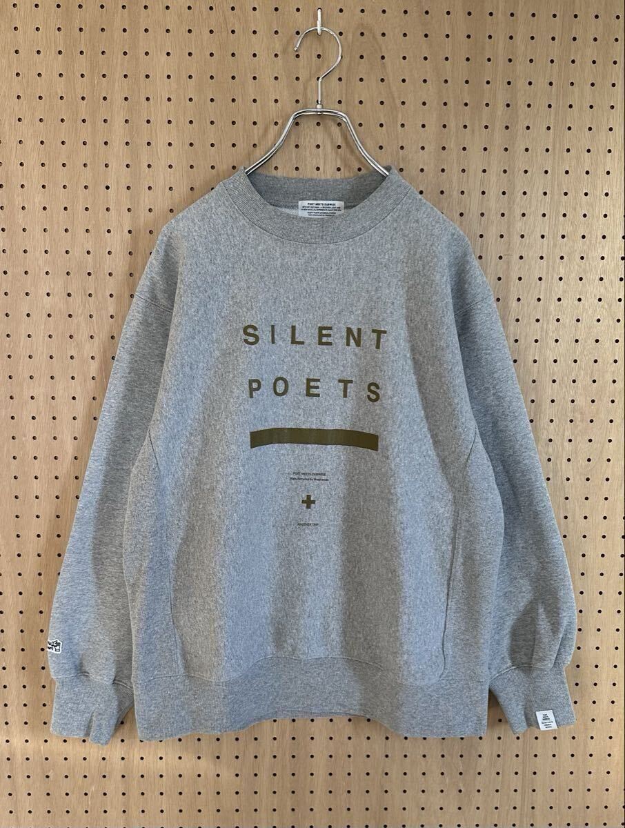 Jazzy Sport × POET MEETS DUBWISE スウェット ポエトミーツダブワイズ グレー トレーナー SILENT POETS