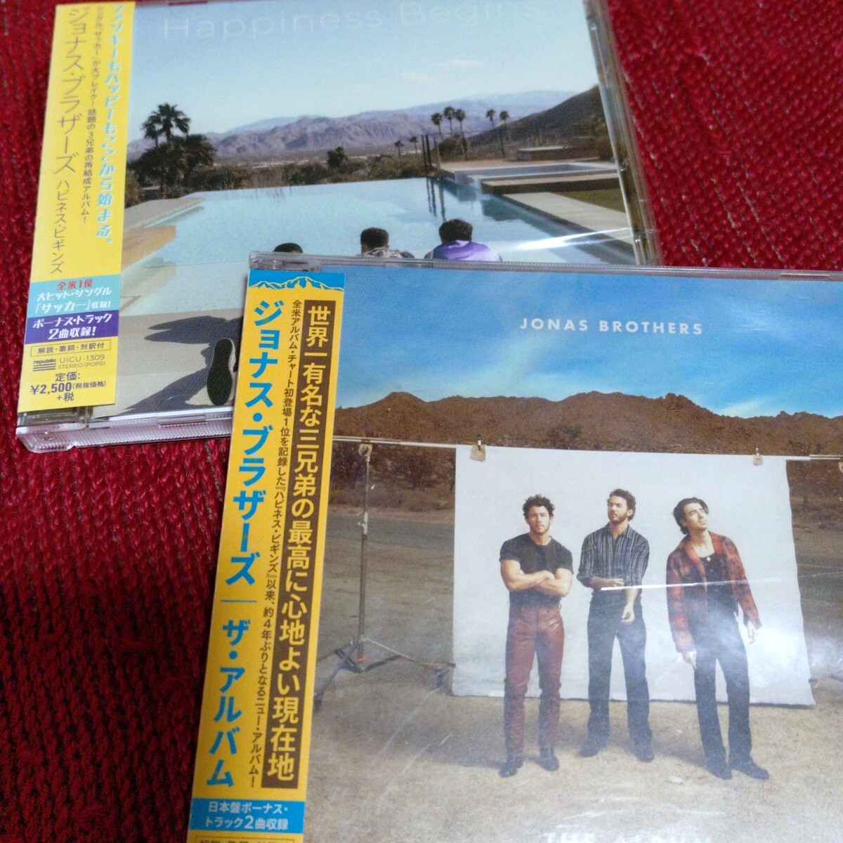 ジョナス・ブラザーズJONAS BROTHERS☆【happiness begins】【THE ALBUM】国内盤帯付アルバム2枚セット★SUCKER全米1位収録