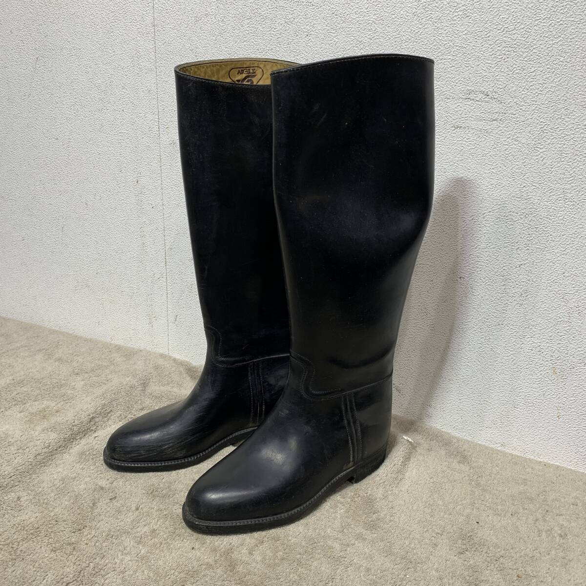 Aigle　エーグル　Coupe　Saumur　乗馬　ブーツ　フランス製　ラバーブーツ　レイン　ロング　レディース　長靴　サイズ36　XZ4261