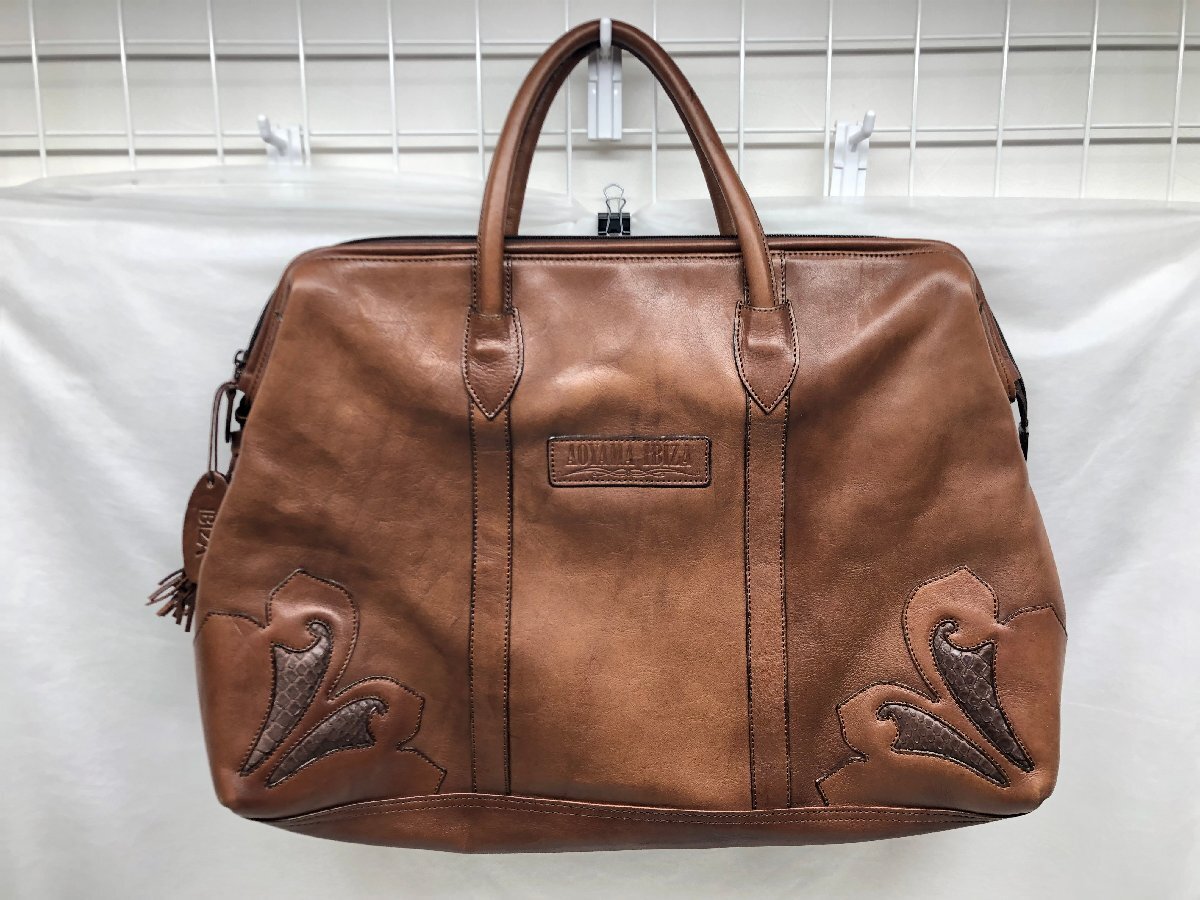 AOYAMA IBIZA アオヤマイビザ ボストンバッグ ブラウン レザー