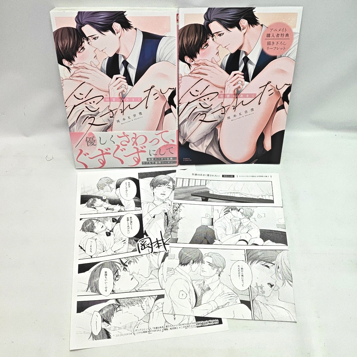 社畜はあまく愛されたい BLコミック 商業BL イラストペーパー付 小冊子付 リーフレット付