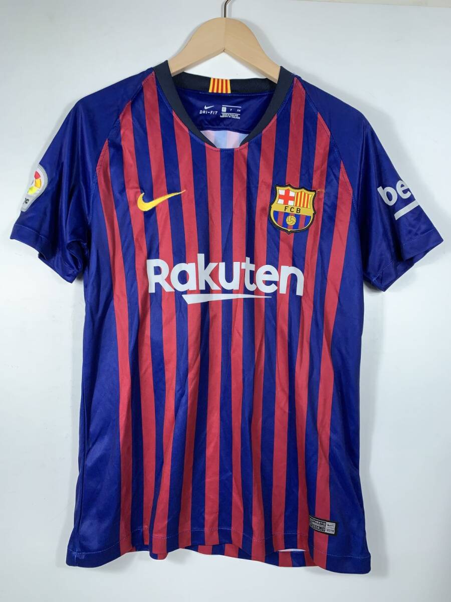 S 未使用 タグ付き 18-19 NIKE FCB FC BARCELONA Rakuten unicef バルセロナ メッシ ナイキ ゲームシャツ ユニフォーム ユニホーム 1