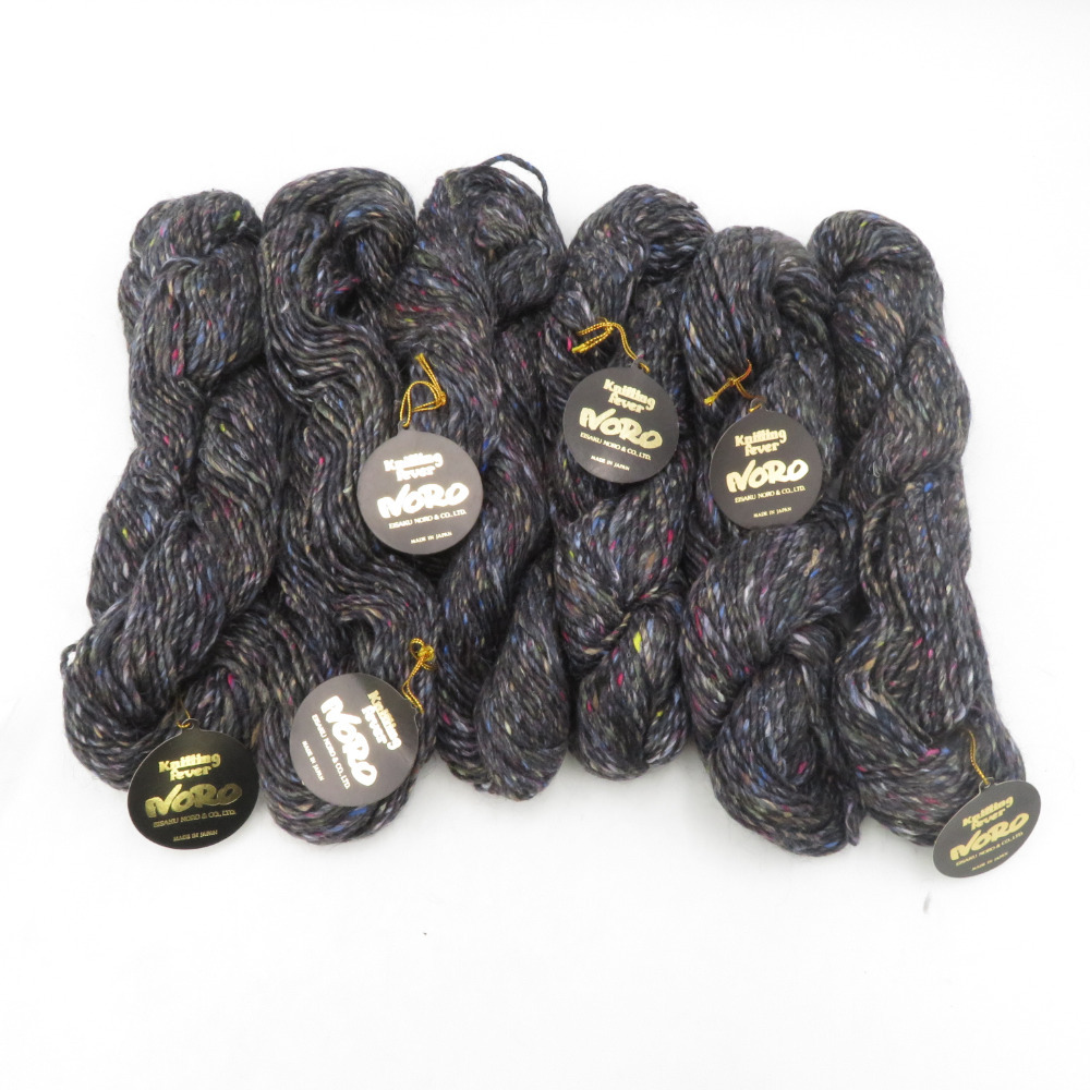 毛糸 Knitting Fever NORO SARUBIA 6カセ 1番色 50g玉カセ シルク モヘア 旧野呂 袋付き