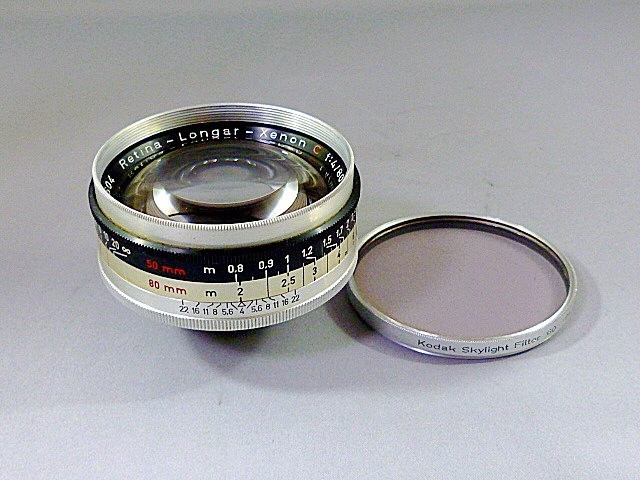 レア◇シュナイダー SCHNEIDER-KREUZNACH RETINA-LONGAR-XENON C 4/80 確認済 良品 フィルター付