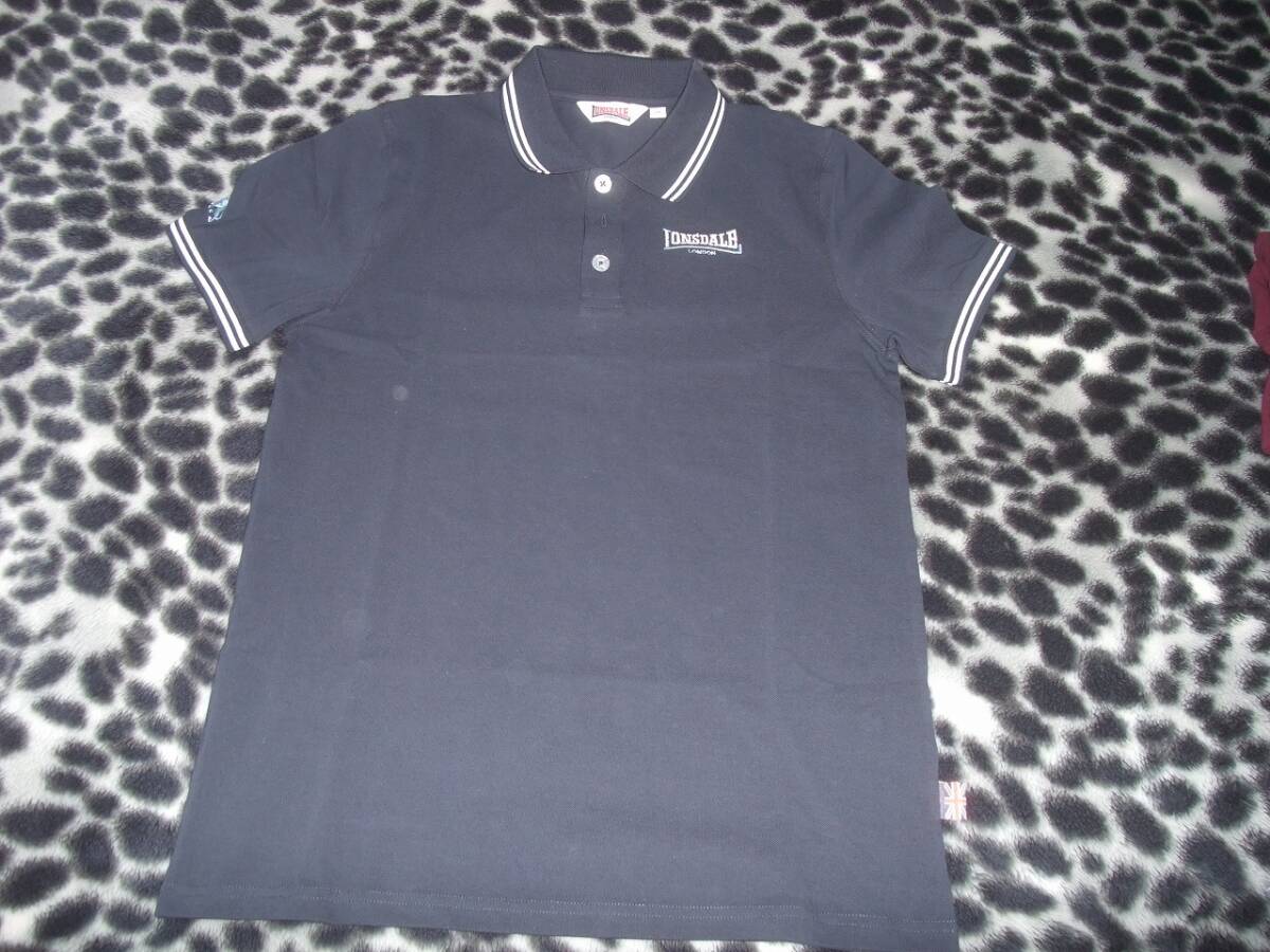 [ロンズデール] ティップラインポロシャツ(EASTLEIGH) Navy　サイズＭ