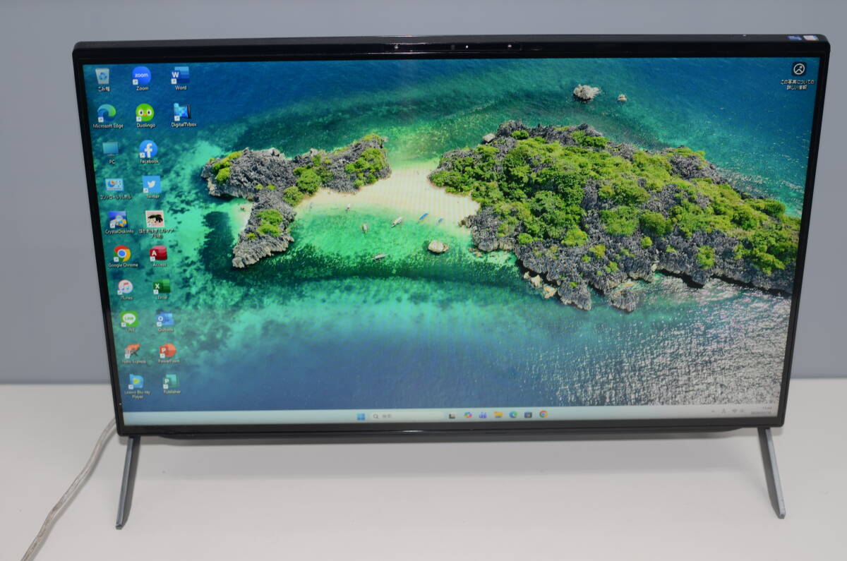 中古一体型パソコン 富士通 FH77/F3 Windows11+office core i7-1165G7/爆速SSD512GB+HDD1TB/メモリ8GB/テレビ機能/Blu-ray/23.8インチ