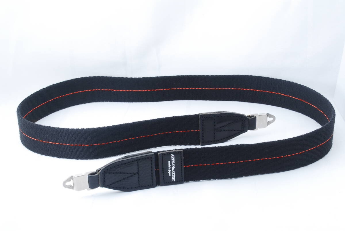 ☆ARTISAN＆ARTIST ハッセルブラッド用 カメラ ストラップ 黒色×オレンジライン アルティザンアーティスト HASSELBLAD Camera Strap☆