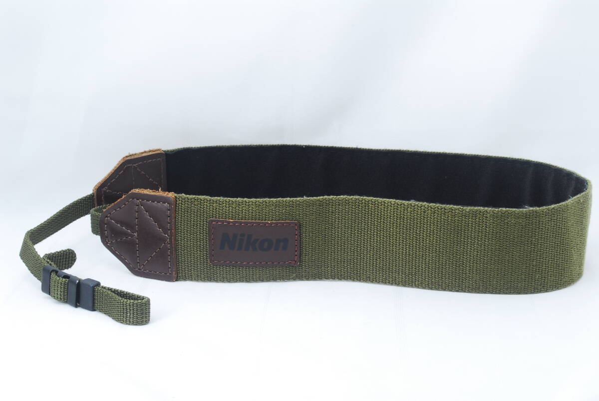 ☆ニコン Nikon カメラ ストラップ オリーブドラブ OD色 深緑 カーキ ビンテージ フィルムカメラ ショルダー ネック Camera Strap☆