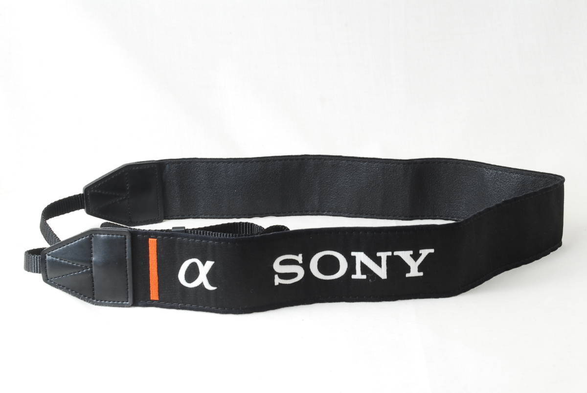 ☆Sony ソニー α アルファ カメラ ストラップ 黒色(ブラック)×白色(ホワイト)幅約4cm ミラーレス ショルダー ネック Camera Strap☆