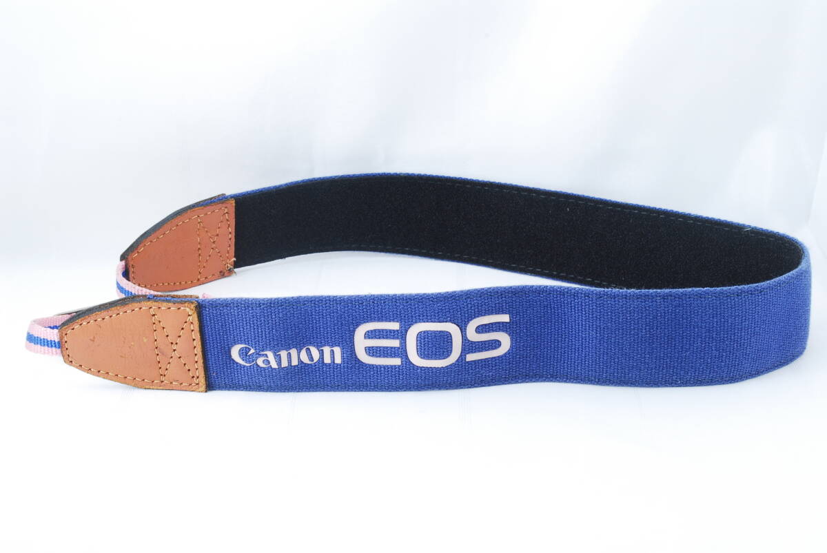 ☆Canon キヤノン CPE 青色 ピンク カメラ ストラップ EOS イオス 紐短め CANON’S PERSONAL EQUIPMENT ショルダー ネック Camera Strap☆