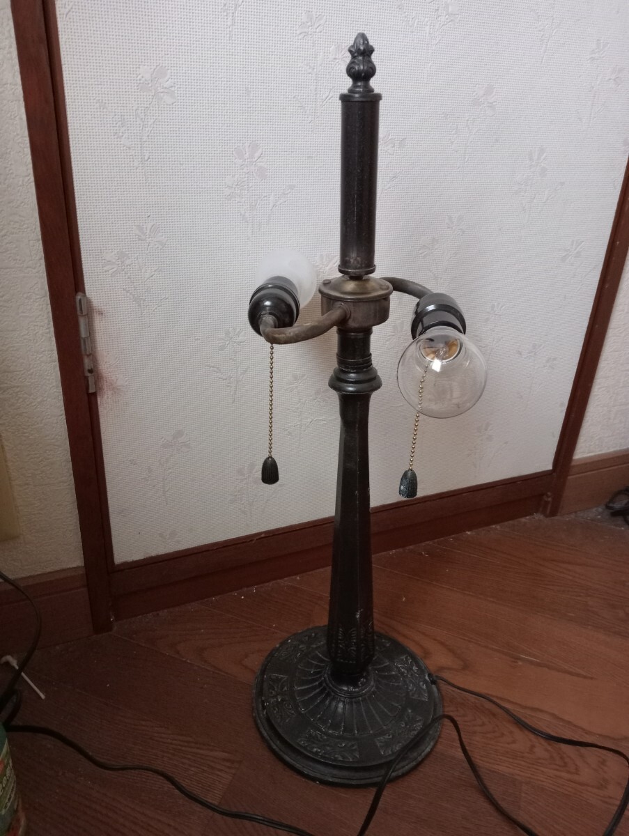 テーブル スタンド 59cm ベース　ステンドグラス？