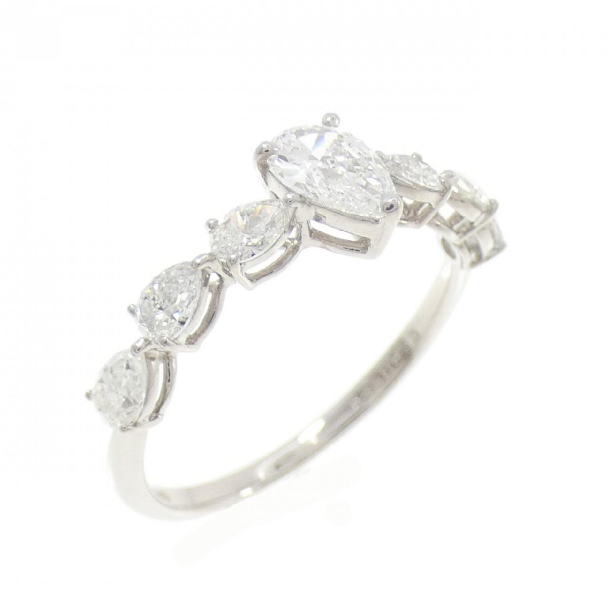 PT900 ダイヤモンド リング 0.345CT F IF ペアシェイプ