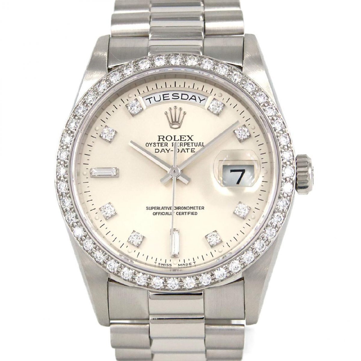 ロレックス デイデイト 18346A. PT 自動巻 X番