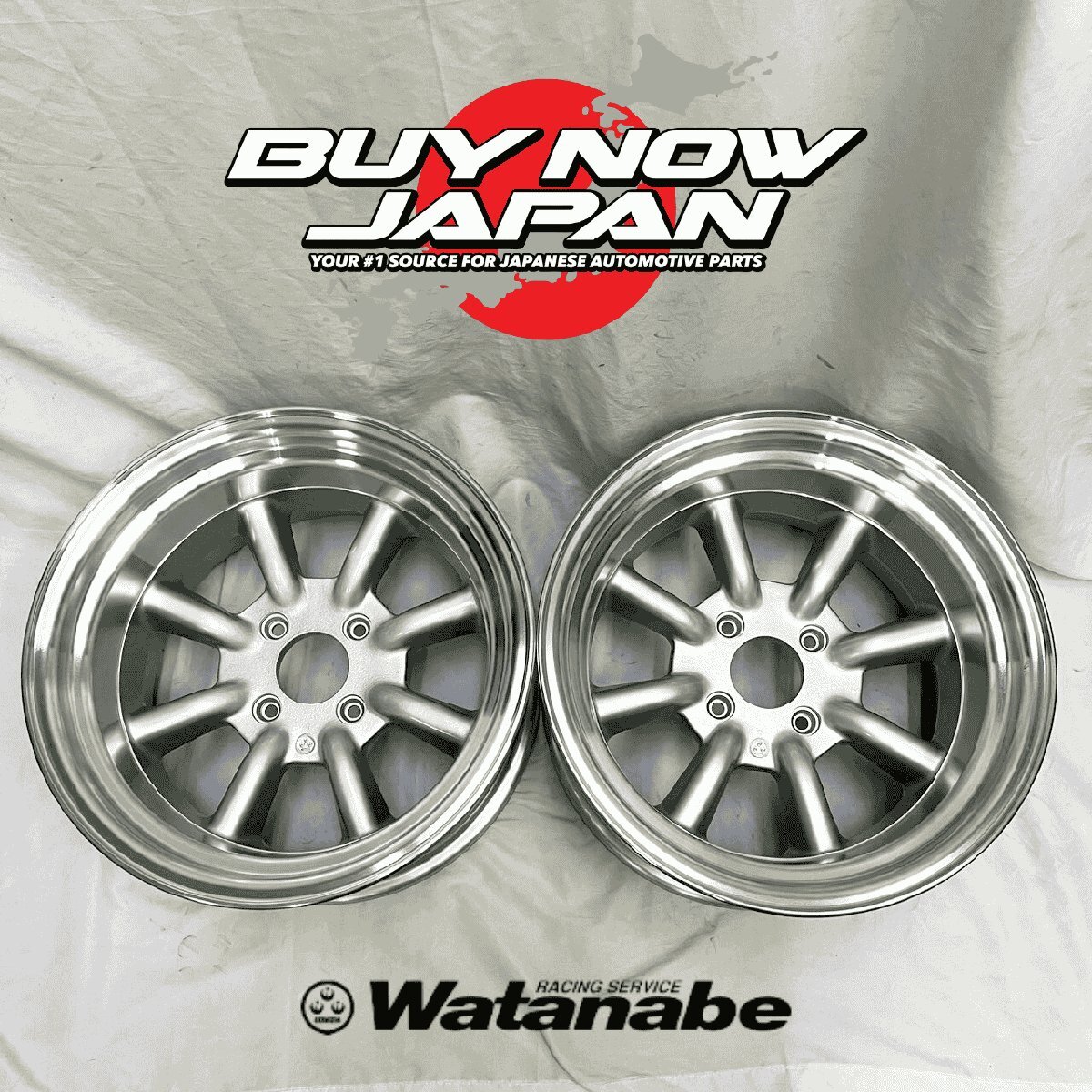 【在庫ありの場合即納】RS Watanabe R TYPE 16×9.5J-19 4H-114.3 シルバーメタリックｘリムＳ/ 16インチ ワタナベ アルミホイール 2本