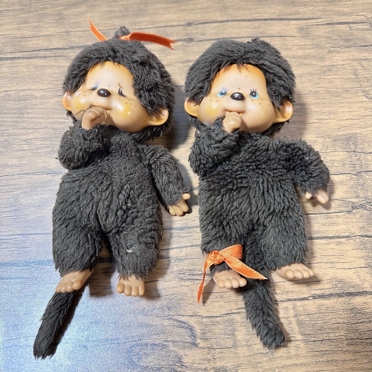 【希少】 モンチッチ 2個セット 当時物 昭和レトロ ぬいぐるみ レトロ 泣き顔 (169)