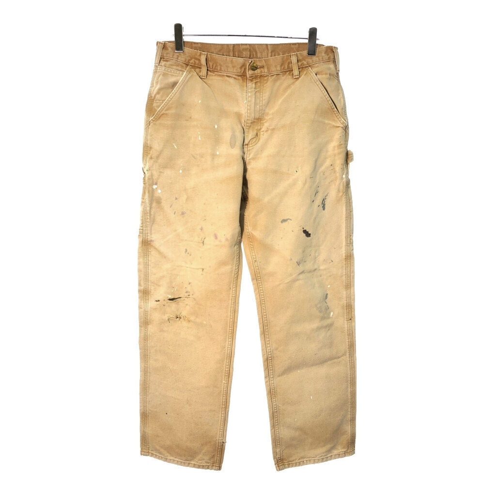 Carhartt カーハート ダック ペインターパンツ ペンキ ベージュ(メンズ W34 L32)中古 古着 X0722