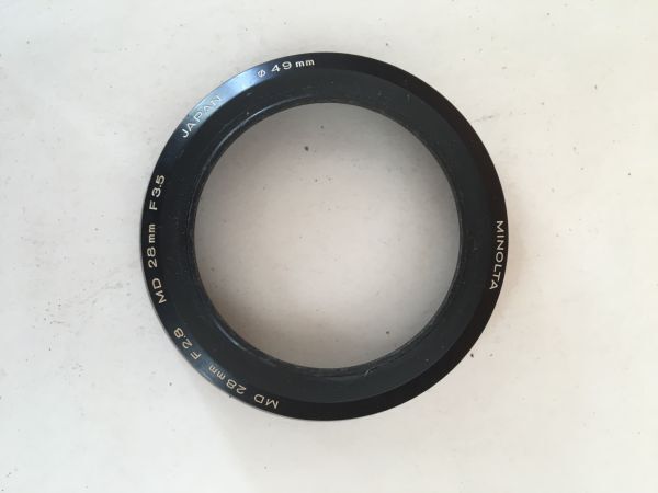 27550 HOOD MINOLTA MD 28mm 2.8 28mm 3.5