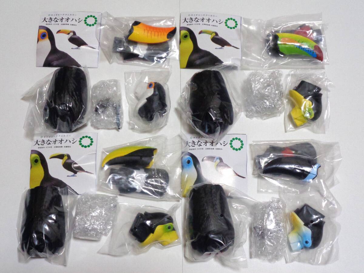 大きなオオハシ 全4種セット ネイチャーテクニカラー いきもん ガチャ フィギュア オニオオハシ ウスヒムネオオハシ チョコキムネオオハシ