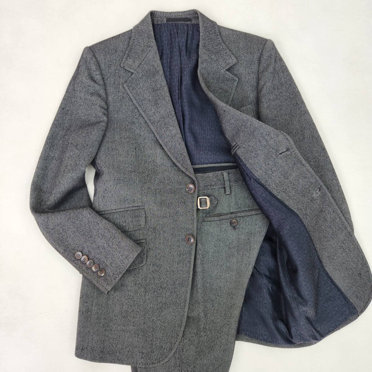 GUCCI　スーツセットアップ　トムフォード期　裏地総柄　ウール　46 S M相当　グレー