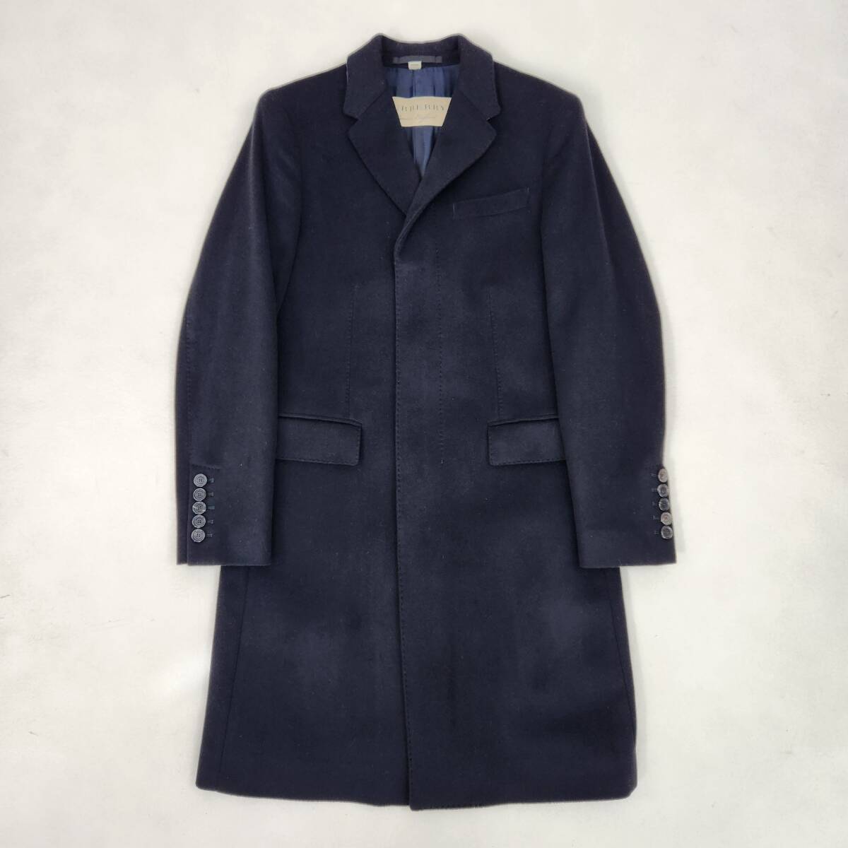 カシミヤ 極美品 未使用級美品 BURBERRY バーバリー チェスターコート 現行 ノバチェック 黒 ブラック 極上品 紳士 マキシ丈