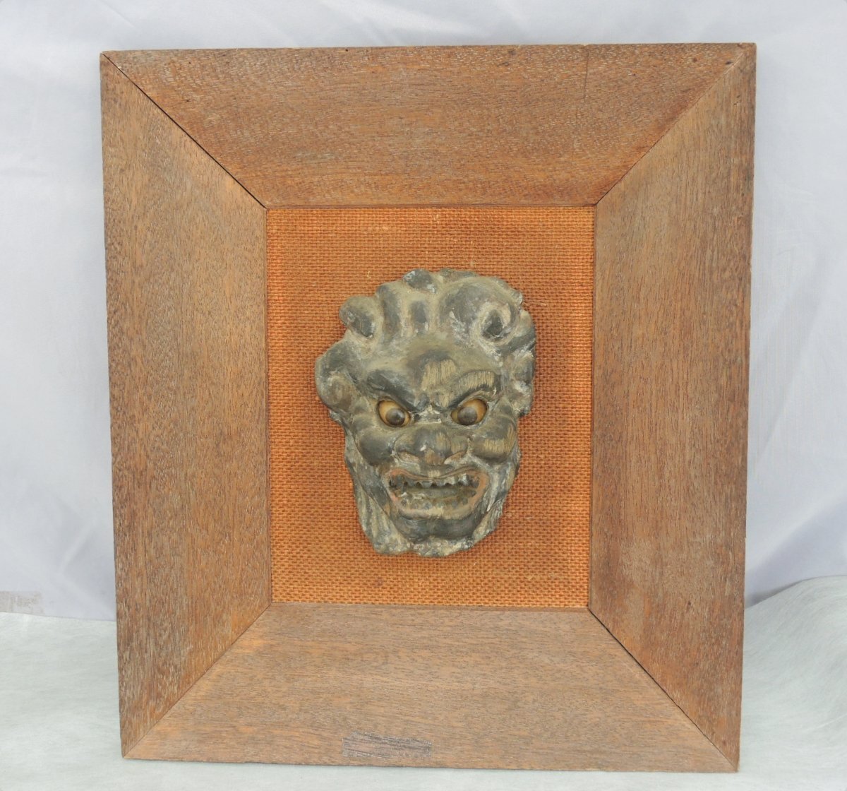 ミニ仮面 壁掛 12神将 バサラ チベット マハーカーラ 16×13cm 粘土 乾漆 合成樹脂 詳細不明 インテリア 現状お渡し