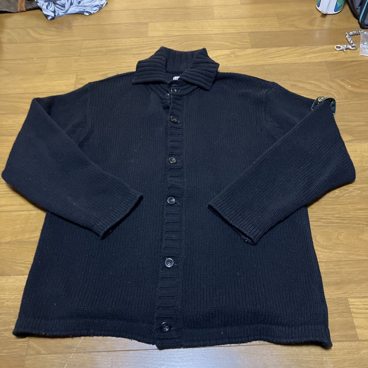 ストーンアイランド　STONE ISLAND カーディガン サイズM 黒 セーター ブラック ニットカーディガン ニット ニットジャケット