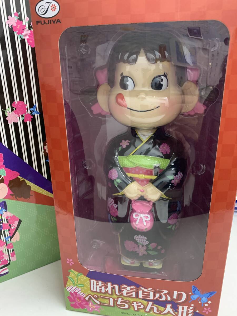 ☆ 不二家 　晴れ着首ふりペコちゃん人形 　　＜未使用＞