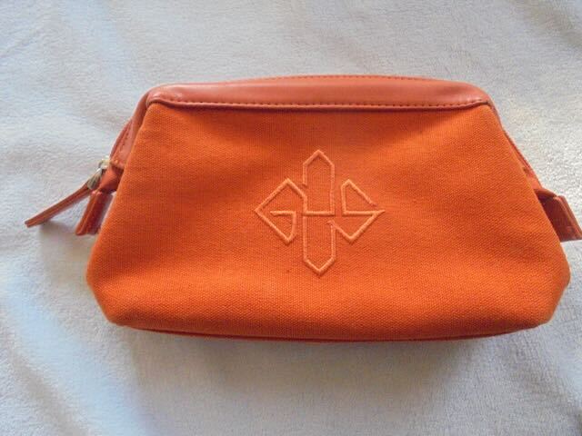 ANA 全日本空輸　x ETTINGER LONDON　ビジネスクラス　アメニティ　ポーチ　のみ　オレンジ