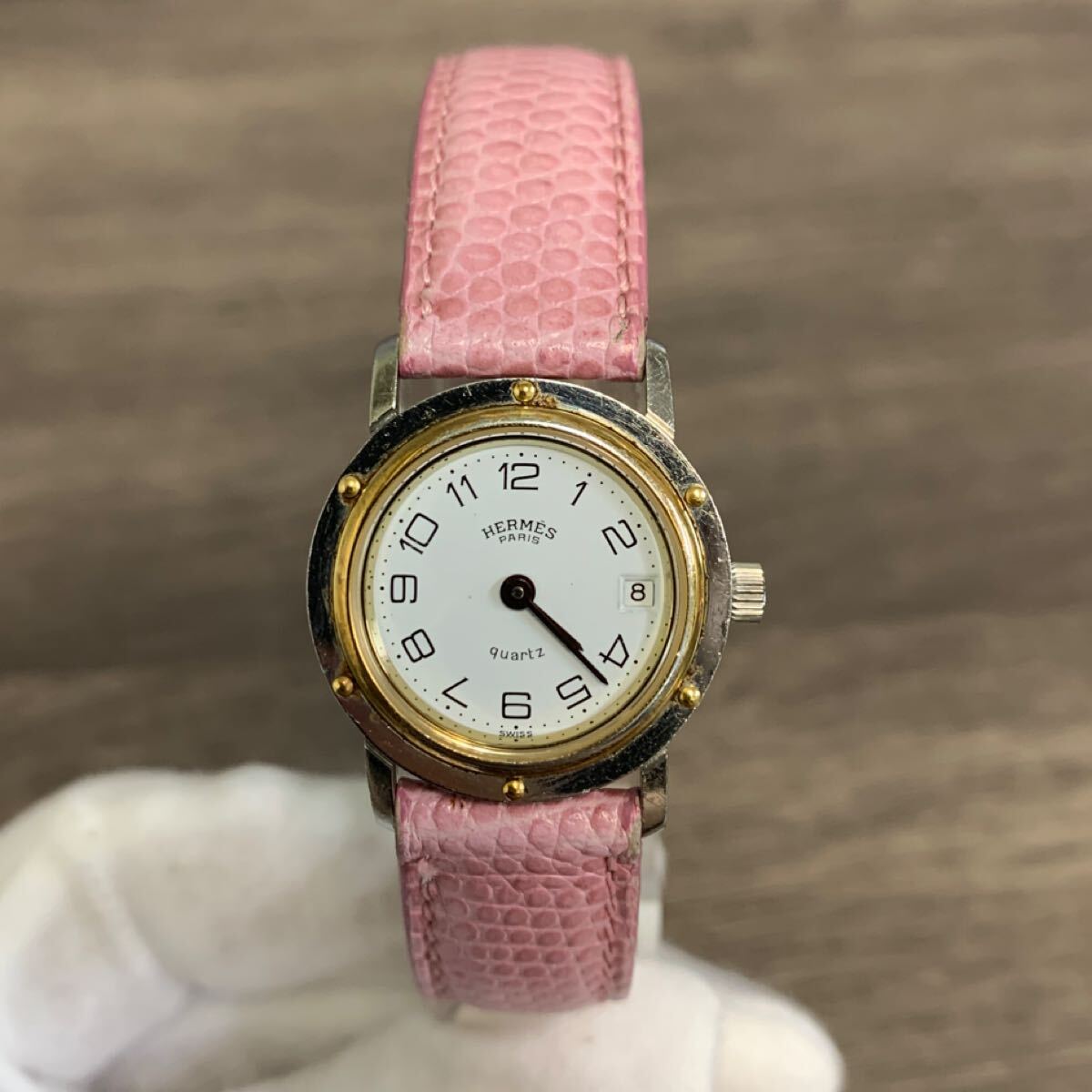 y010809m 【稼働品】　HERMES エルメス 時計　レディース 腕時計　