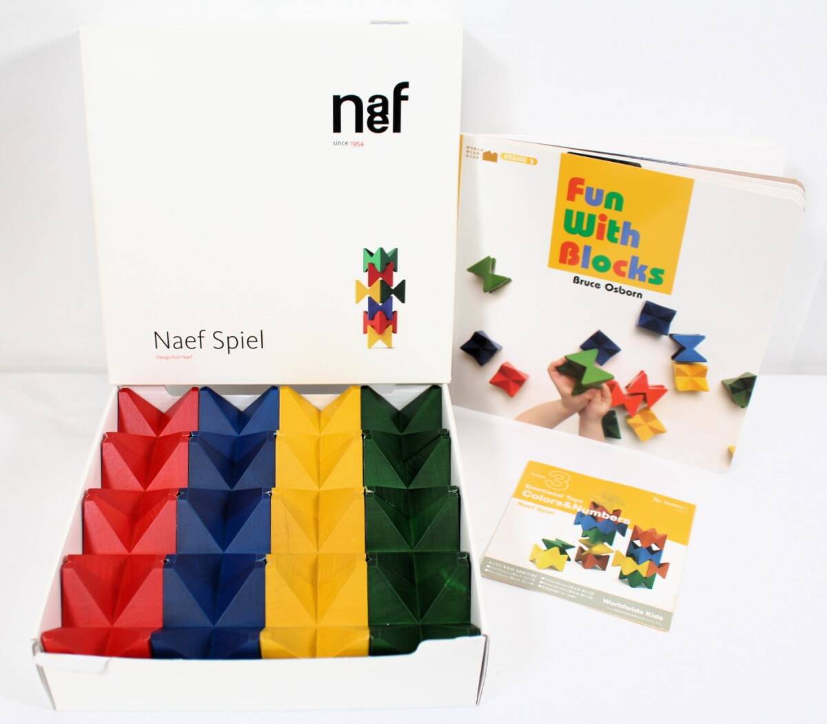 Y7103＃◆中古品◆NAEF ネフ Spiel 積み木 木製ブロック 知育玩具 ワールドワイドキッズ 9401