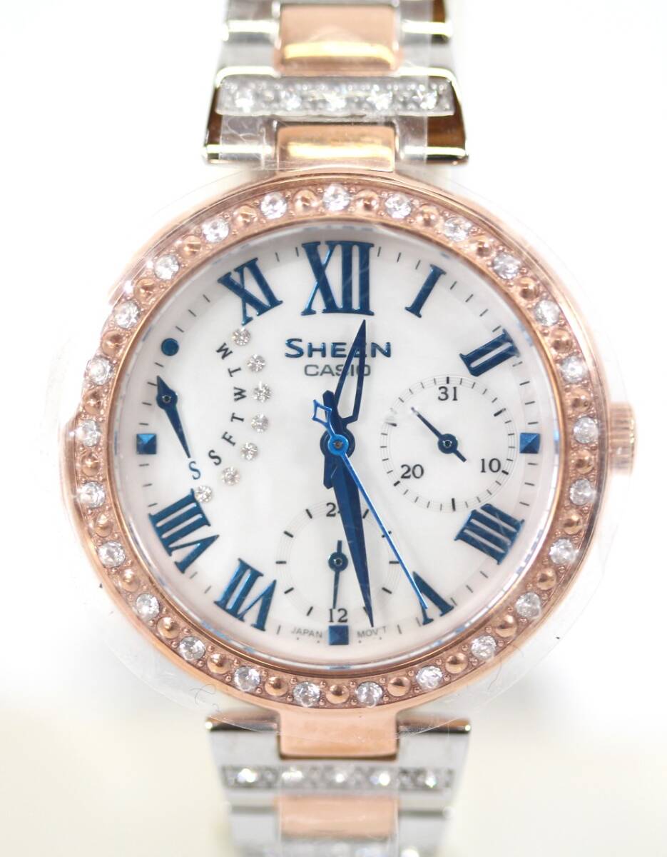 Y7106#◆未使用品◆CASIO カシオ SHEEN ラインストーン ＆ シェル SHE-3043SPG