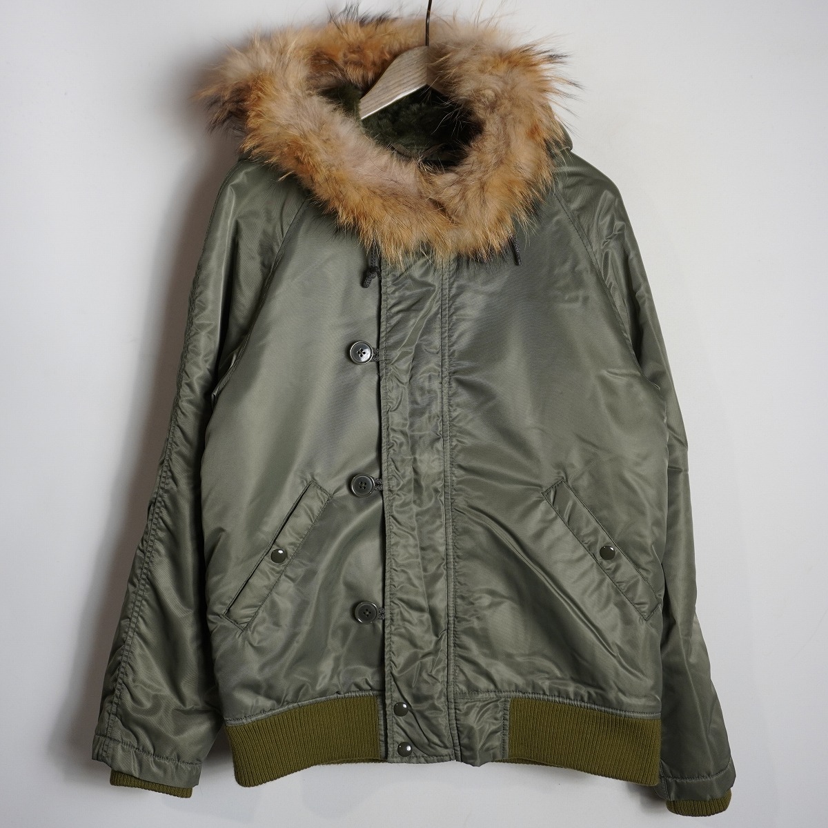 SCHOTT BROS N.Y.C. ショット× VICTIM ヴィクティム N-2B ミリタリー フライト ジャケット アウター V83154 緑 サイズ 40 L 606P★4