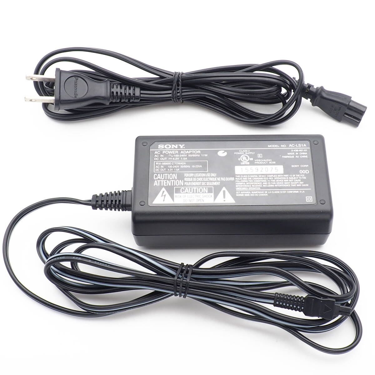 SONY AC POWER ADAPTOR AC-LS1A [AC-LS1] DC OUT 4.2V 1.5A for Cyber-Shot DSC-P1/P2/P3/P5/P7/P9/P20/P31/P50/P51/P71 対応ACアダプター 