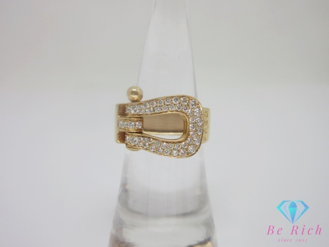 フレッド FRED K18 YG フォース 10 ラージ リング 指輪 4B0351 #50 11号 18金 750 ダイヤモンド アクセサリー【中古】【送料無料】 ba3555