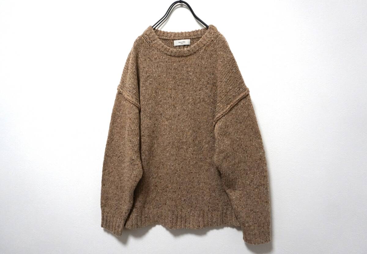 doux bleu ネップ感が可愛い バックスリットニット