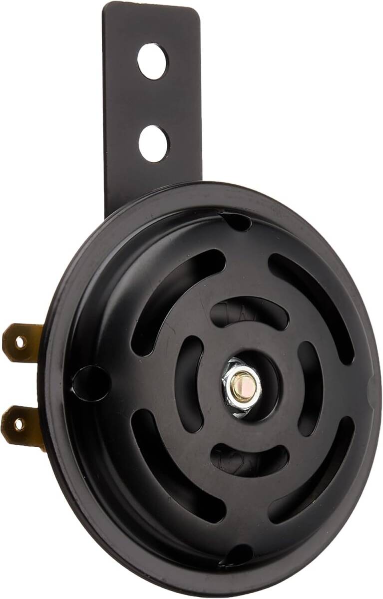 デイトナ(Daytona) バイク用 ホーン 12V φ70 取り付け穴φ6 ブラック渦穴 96227