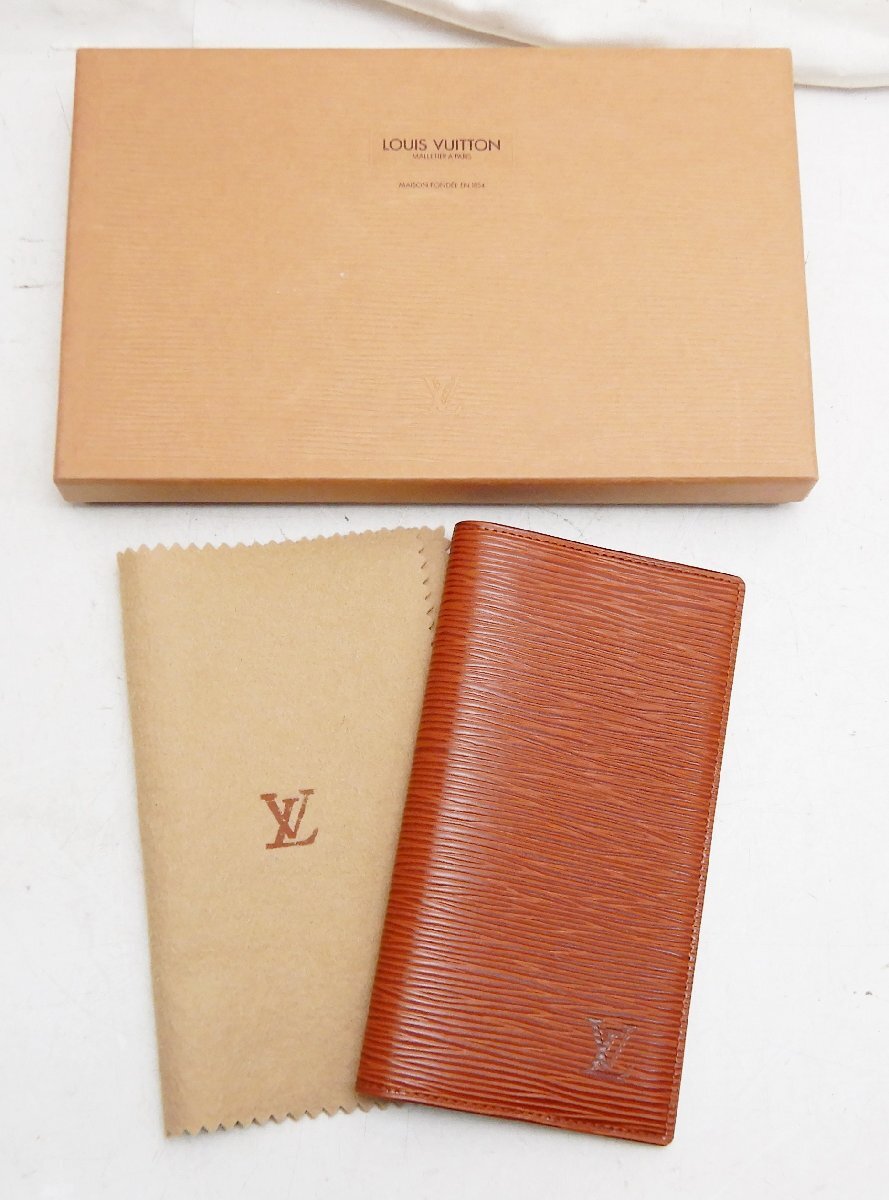 LOUIS VUITTON☆【極美品】 ルイヴィトン 手帳カバー アジェンダ ポッシュ エピ ブラウン☆シリアルMI0906☆V0131741