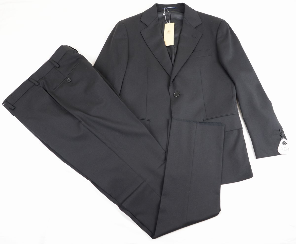 ●オンワード樫山J.PRESS紳士ブラックスーツ(AB4,黒,SW0720,ノータック)新品