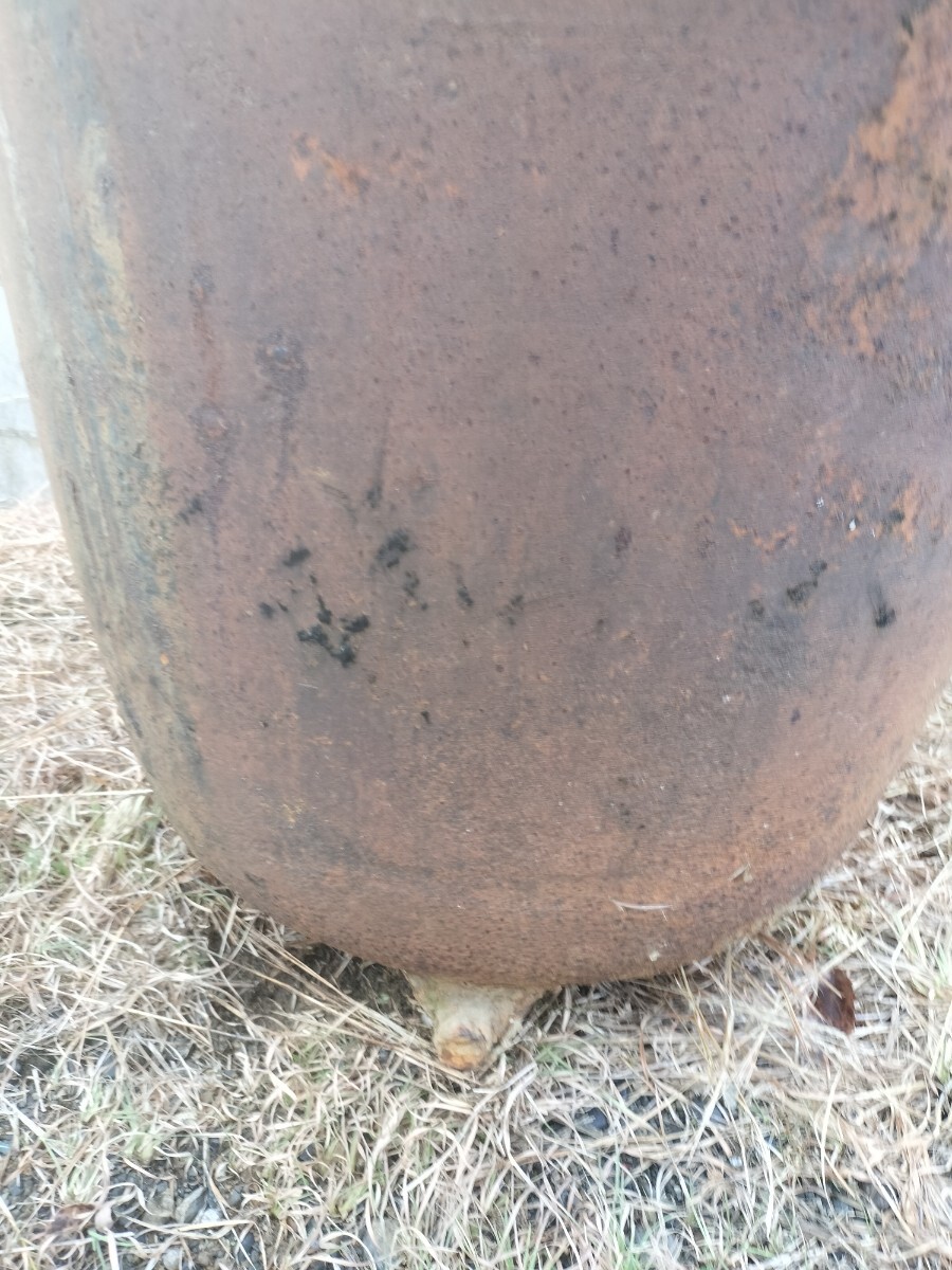 昭和レトロ　五右衛門風呂古民具　割れあり　3時間放置で1センチも減り無し240サイズ発送予定 古民具