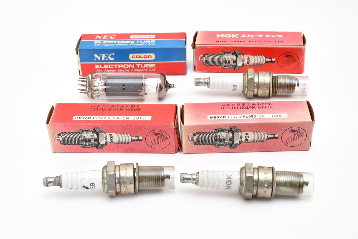 RU545★NGK B7EB スパークプラグ 3本セット + NEC ELECTRON TUBE 8CW5 1本