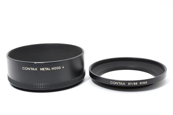 RU282★コンタックス CONTAX METAL HOOD 4 + 67/86 RING セット