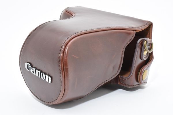 RU383★Canon キャノン 一眼レフ用 革製 カメラケース