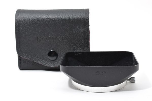 RU443★コニカ KONICA 24mm 28mm コニカAR広角レンズ用 カブセ式 角型メタルフード