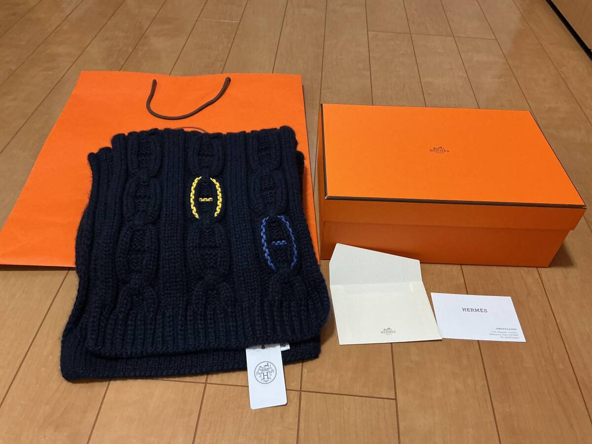 未使用　HERMES エルメス　マフラー　ストール　大判　男女可