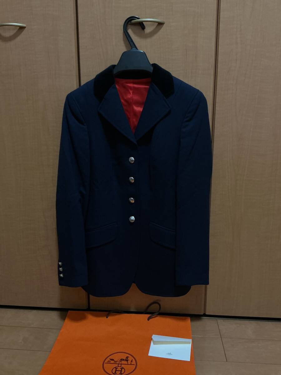 極美品　HERMES エルメス　レディース　ジャケット　38 濃紺