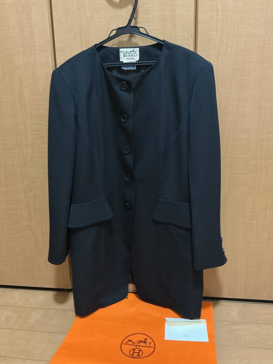 美品　HERMES エルメス　レディース　ジャケット　ブラック　42