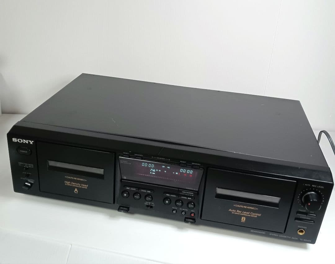 SONY ソニー カセットデッキ TC-WE475 Wリバース　ツインリバース　カセット　デッキ　リモコン付き　RM-J920