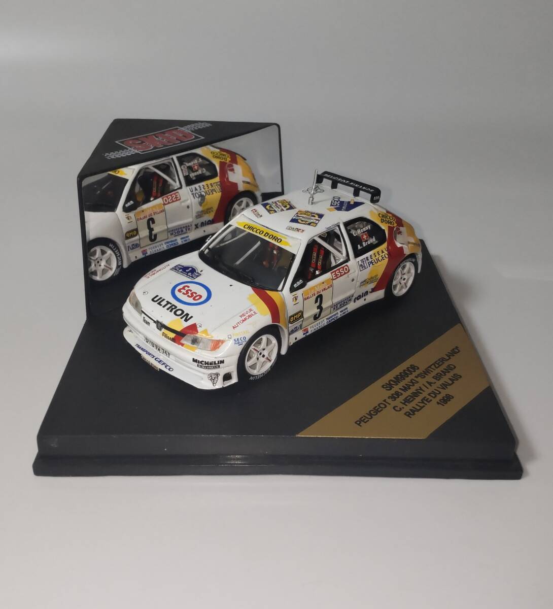 SKID 1/43 vitesse SKM99006 Peugeot 306 Maxi Switzerland C. HENNY / A. BRAND rallye du valais 1998 ラリー・デュ・ヴァレー
