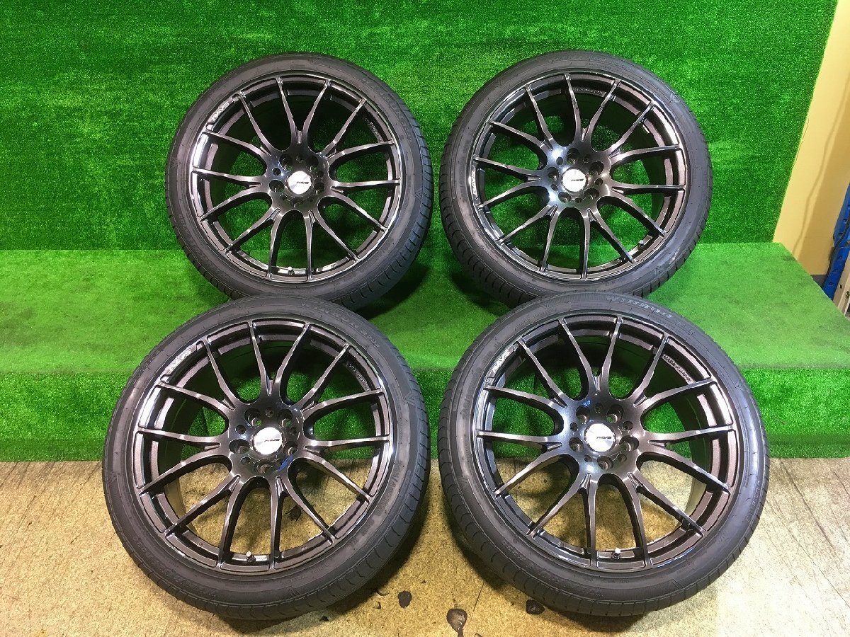 ｒ管理79390 H23 アルファード GGH25 】★ レイズ ホムラ RAYS HOMURA 2×7 アルミ タイヤ 4本 20×8.5J ＋38 PCD 114.3 5穴 245/40ZR20 ★