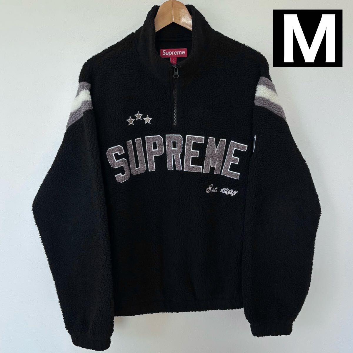 【希少】Supreme 23AW Arc Half Zip Fleece Pullover シュプリーム アーチ ハーフジップ プルオーバー フリース ジャケット 23FW ブラック